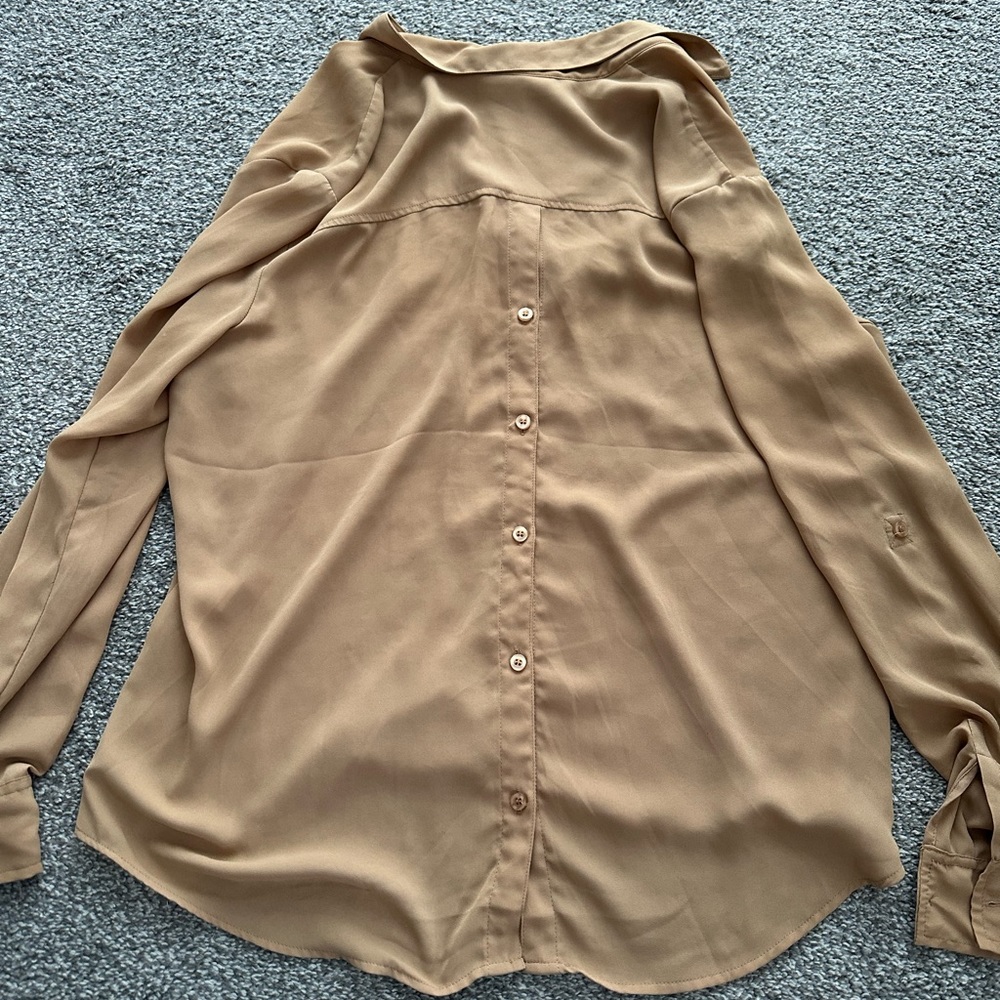 Beige Collared Blouse - image 2